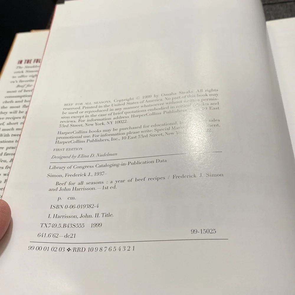 Vintage 1999 Beef For All Seasons Cookbook!